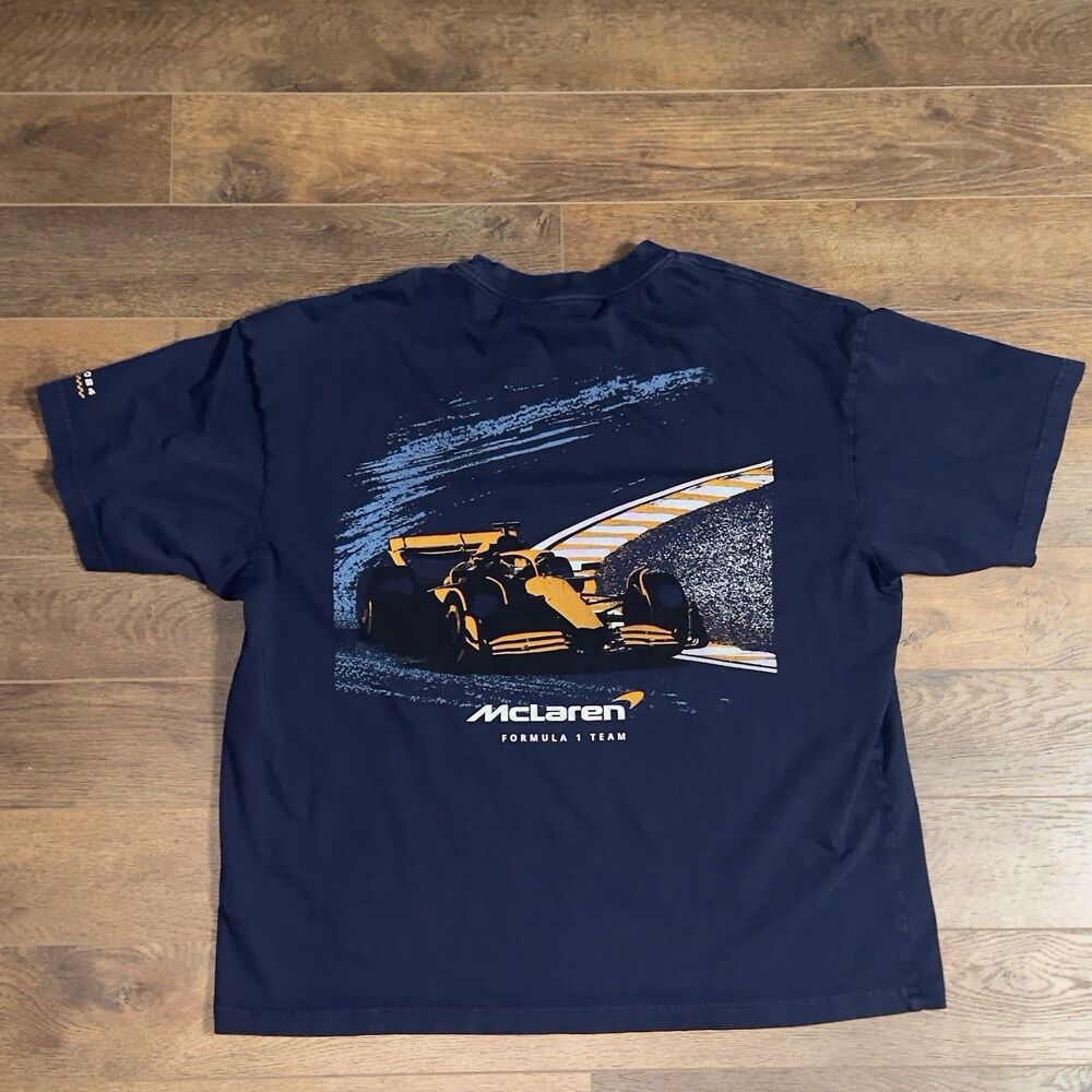 American Eagle McLaren Formula 1 Boxy Fit Tee Men’s Large Black Graphic Print